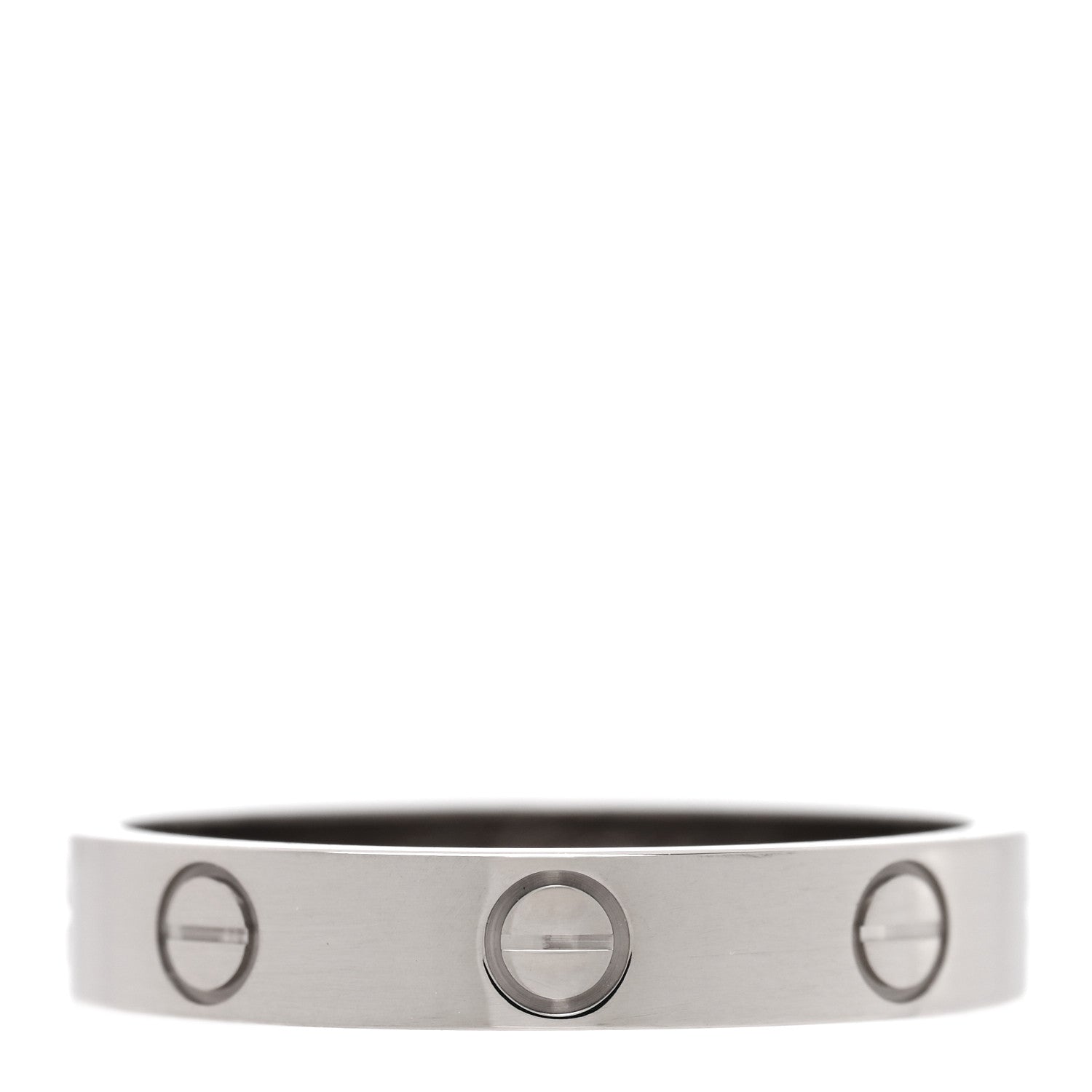 Cartier 18K White Gold 3.5mm LOVE Wedding Band Ring 56 7.5 3 of 5