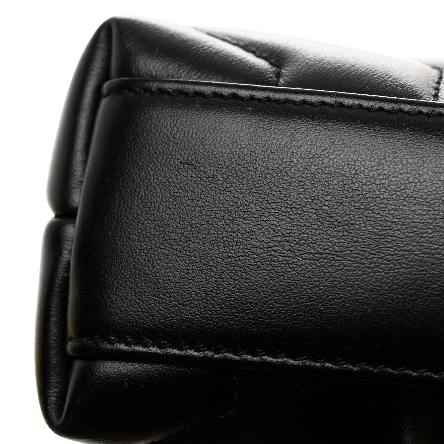 Calfskin Y Quilted Monogram Toy Loulou Crossbody Bag Black