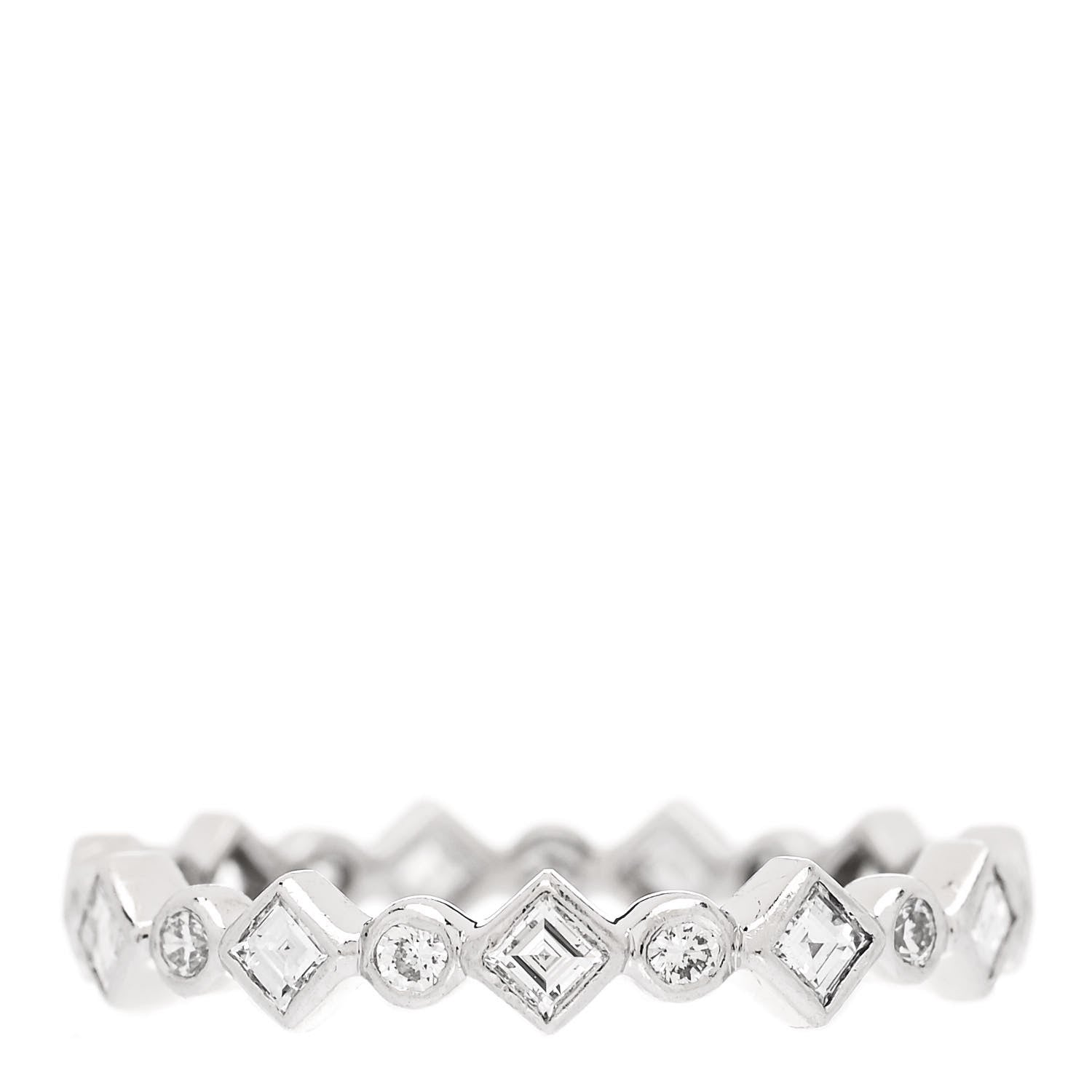 Tiffany Platinum Diamond Jazz Band Ring 49 5 3 of 4