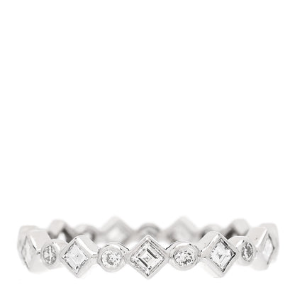 Tiffany Platinum Diamond Jazz Band Ring 49 5 3 of 4