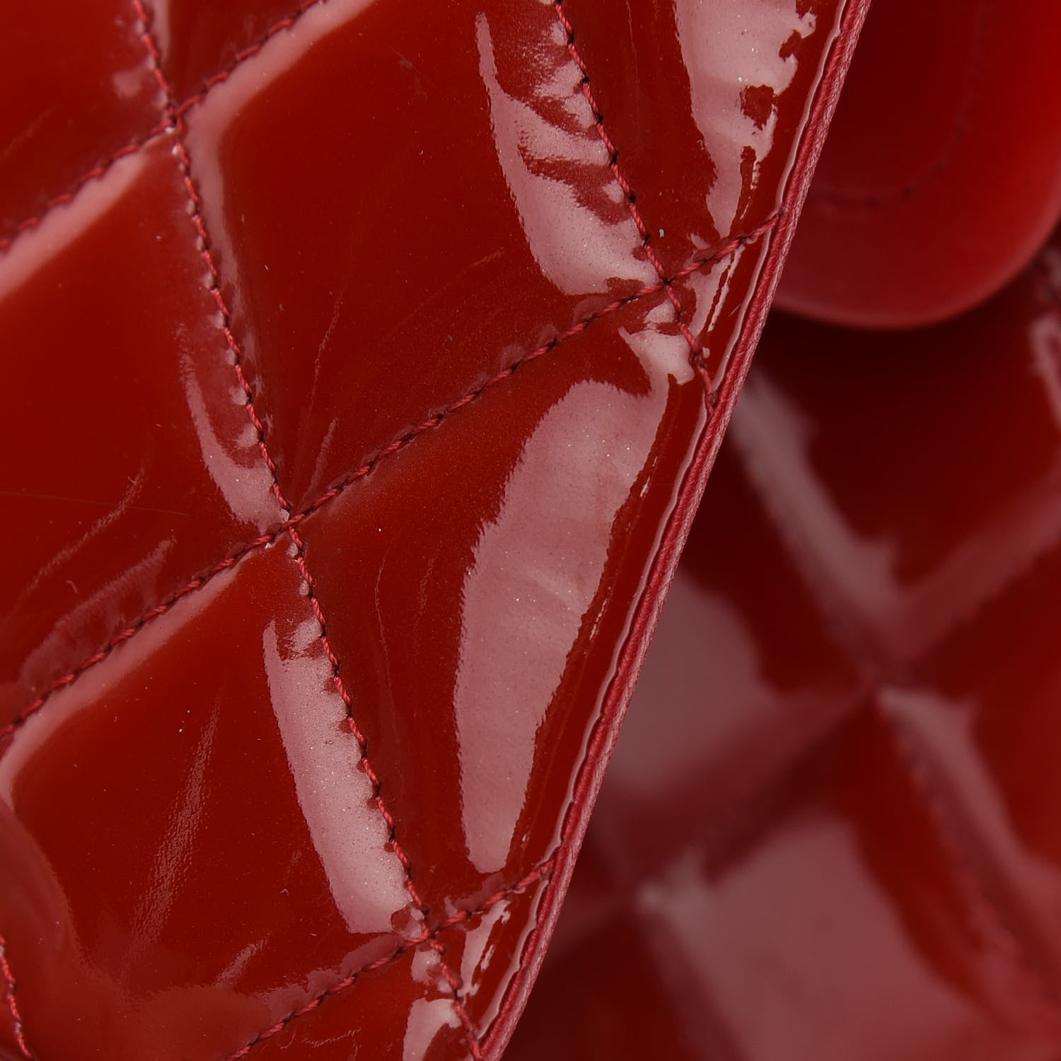 Chanel Patent Quilted Maxi Double Flap Red 9 of 11