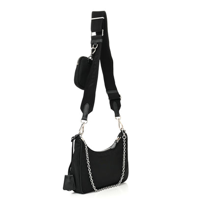 Prada Nylon Re-Edition 2005 Shoulder Bag Black 3 of 12