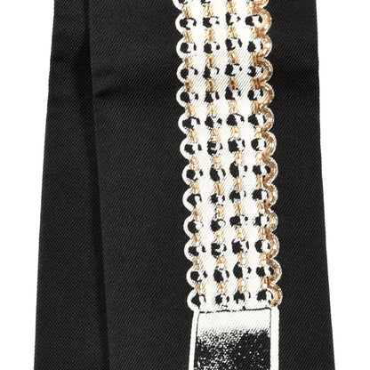Hermes Silk Embroidered Bead Le Tresor De Medor Twilly Black 5 of 6