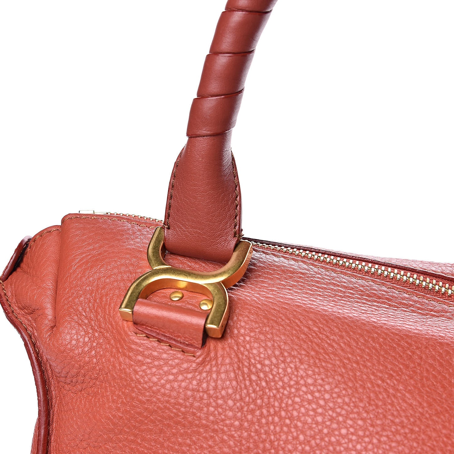 Calfskin Large Marcie Satchel Maple Leaf