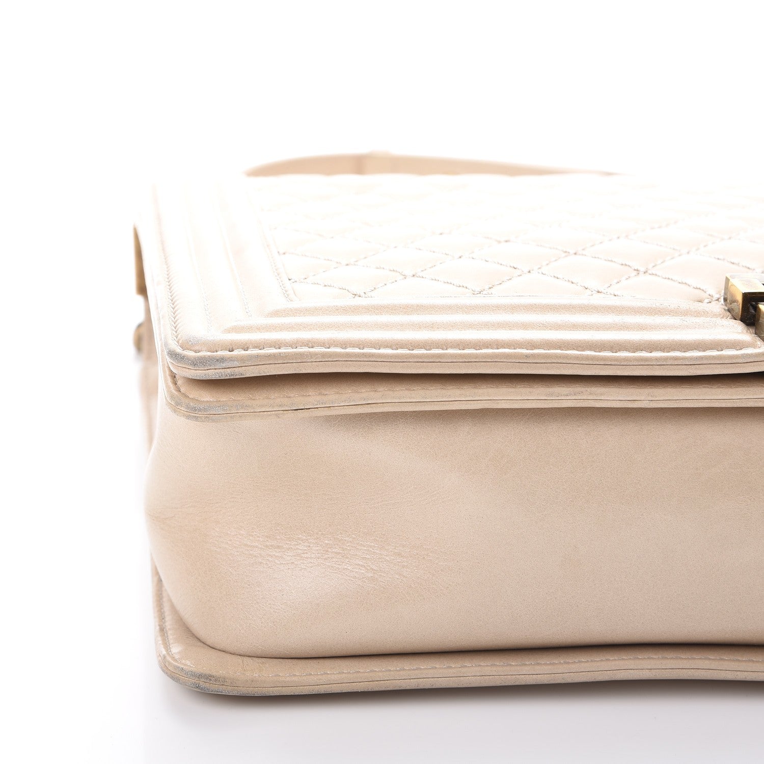 Chanel Calfskin Quilted Large Boy Flap Beige 11 of 19