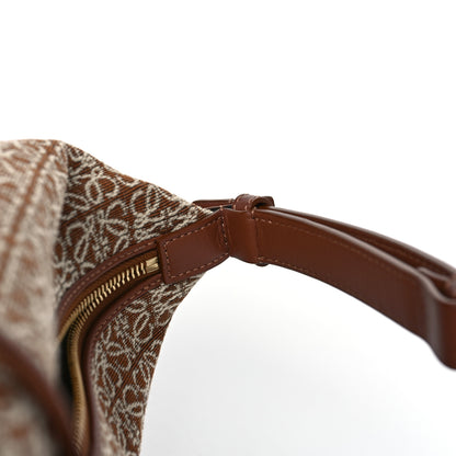 Loewe Jacquard Anagram Calfskin Small Cubi Bag Tan Pecan 8 of 8