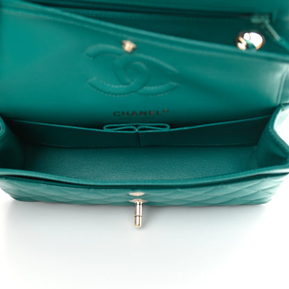 Chanel Caviar Quilted Small Double Flap Green 4 of 10
