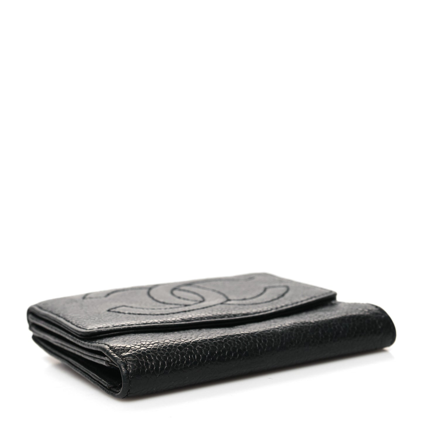 Caviar Timeless CC Compact French Wallet Black