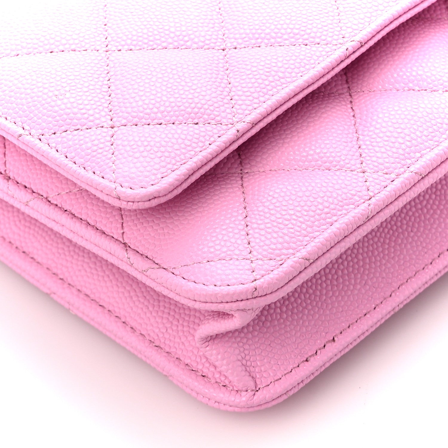 Chanel Caviar Quilted Wallet on Chain WOC Lilac 11 of 12