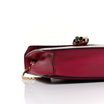 Bulgari Calfskin Galuchat Serpenti Forever Crossbody Bag Red 5 of 8
