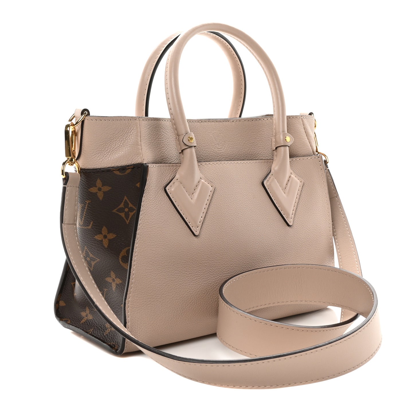 Calfskin Monogram On My Side PM Greige
