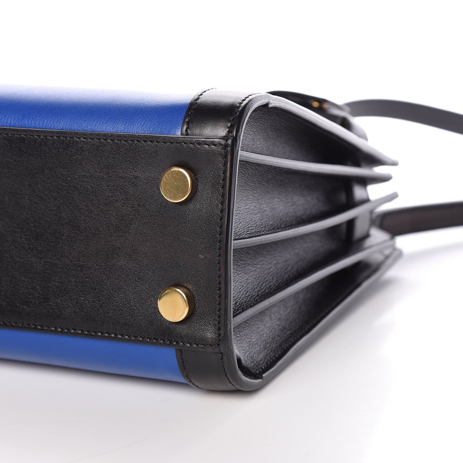 Saint Laurent Calfskin Bi-Color Nano Sac De Jour Royal Blue Black 6 of 9