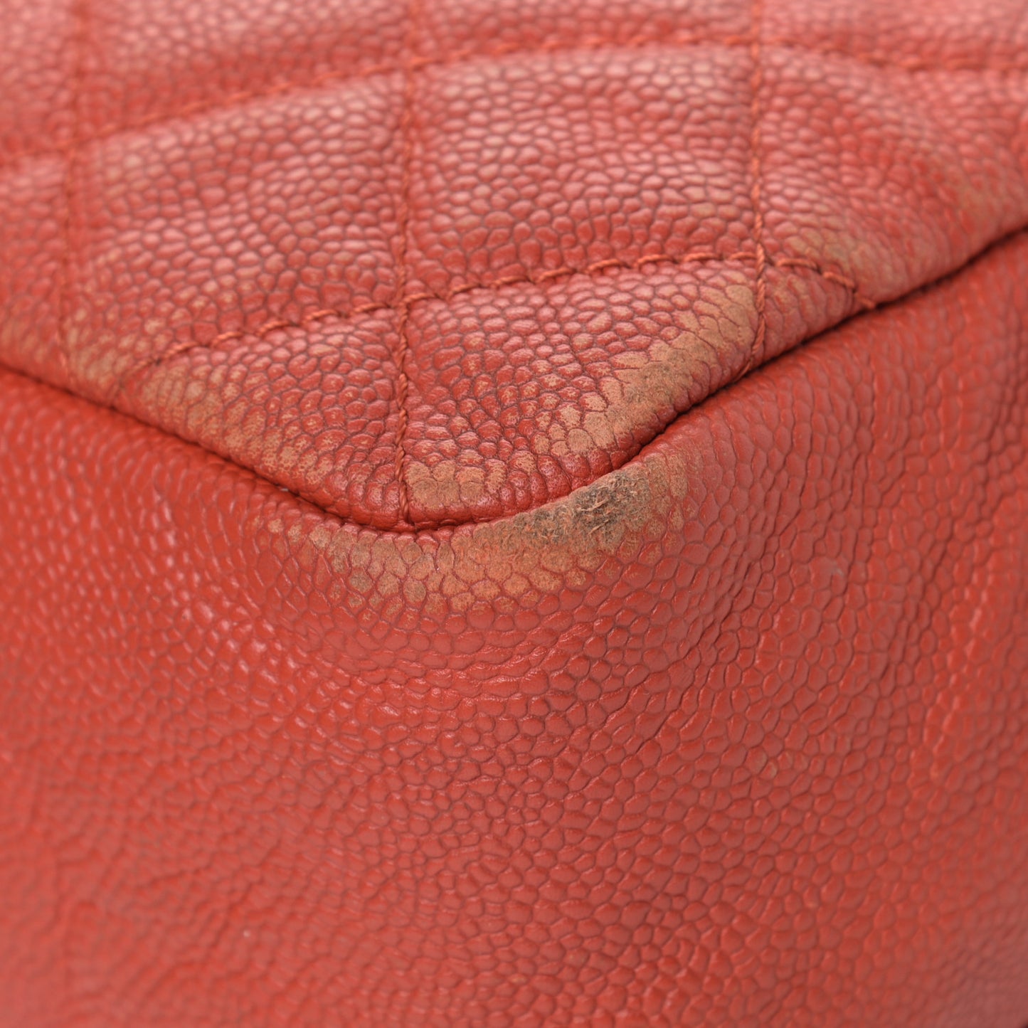 Caviar Quilted Medium Casual Journey Flap Red