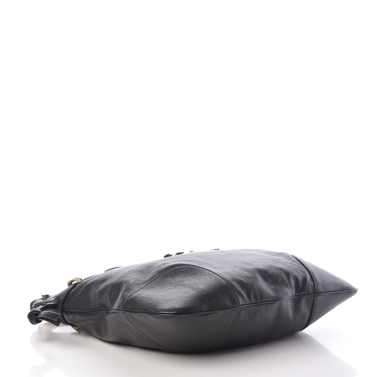 Sakai Calfskin Horsebit 1955 Cinch Top Messenger Bag Black
