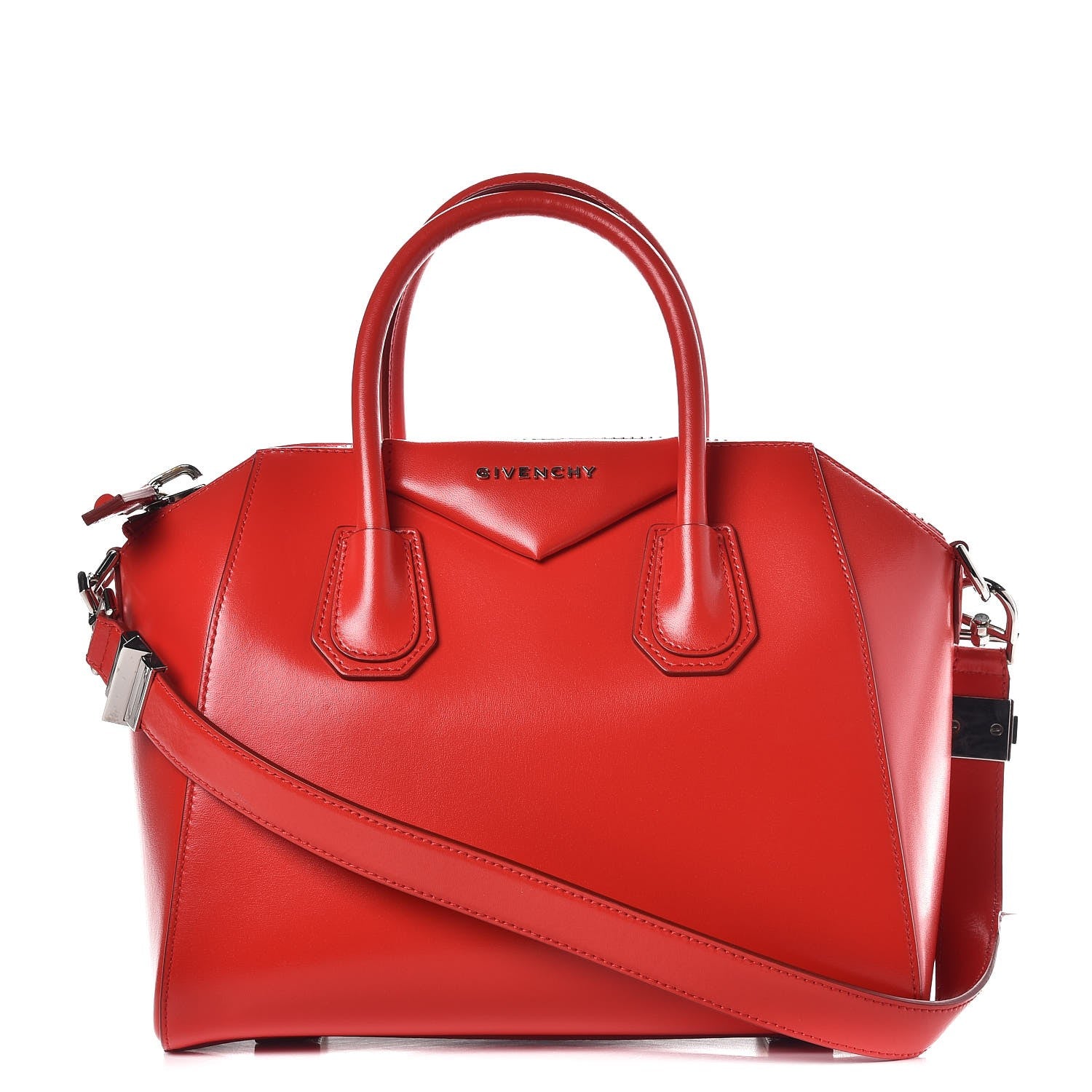 Givenchy Shiny Lord Calfskin Small Antigona Medium Red 1 of 8