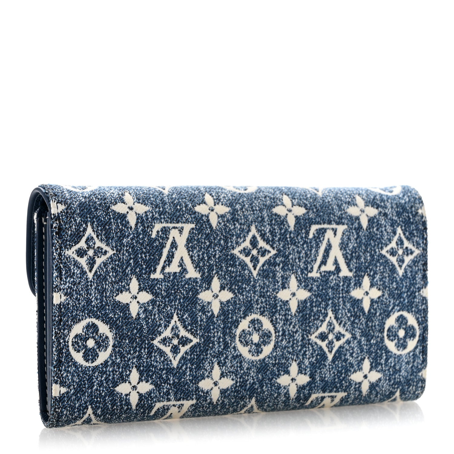 Louis Vuitton Monogram Jacquard Denim Sarah Wallet Bleu 3 of 9