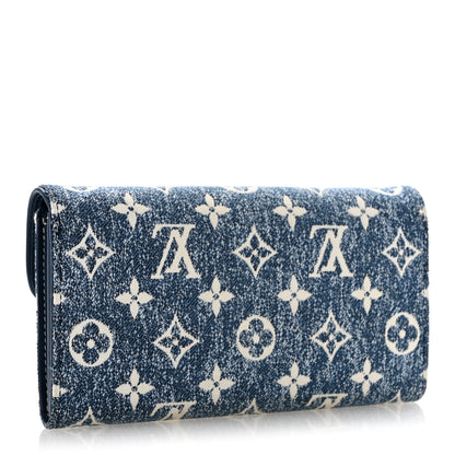 Louis Vuitton Monogram Jacquard Denim Sarah Wallet Bleu 3 of 9