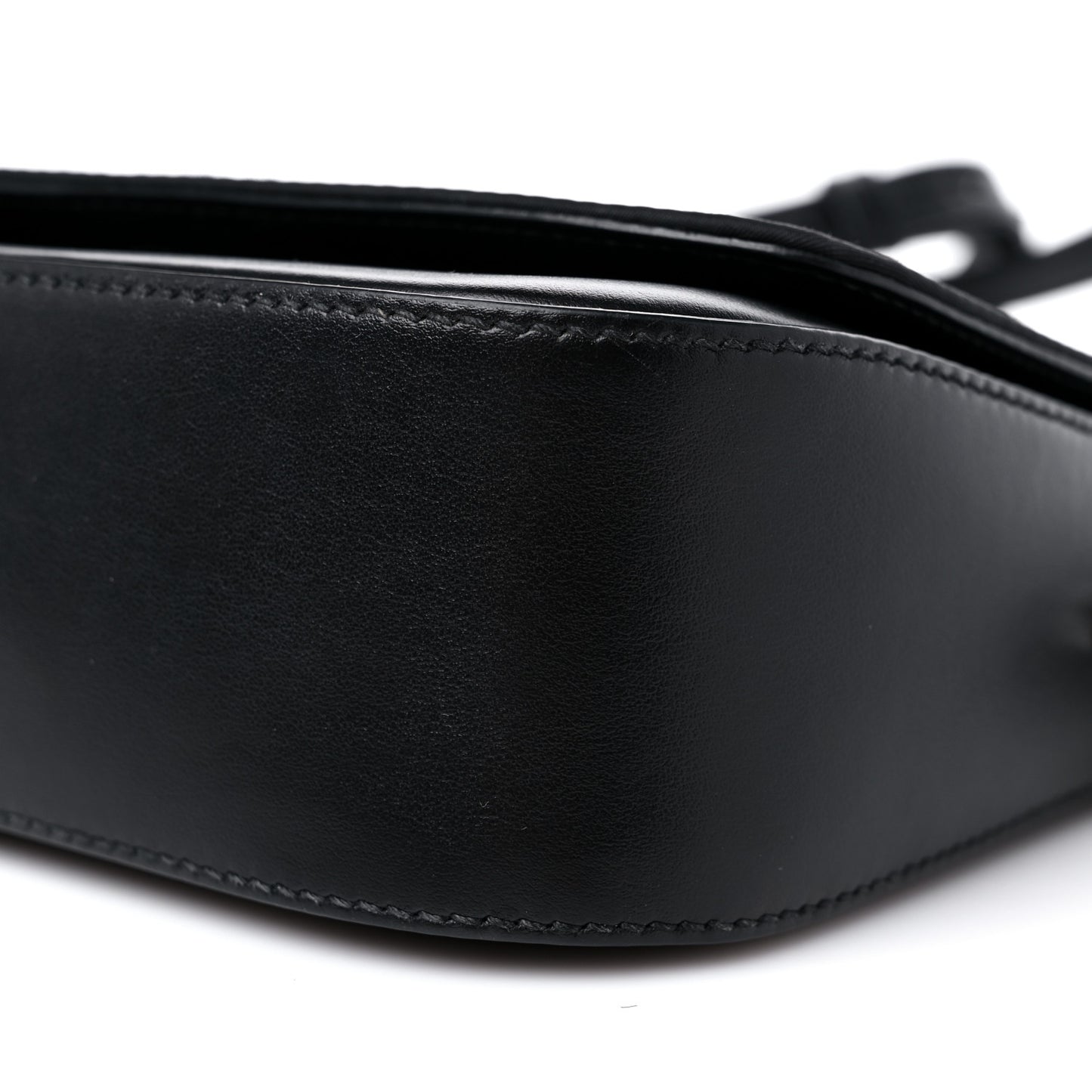 Nylon Calfskin Identity Shoulder Bag Black