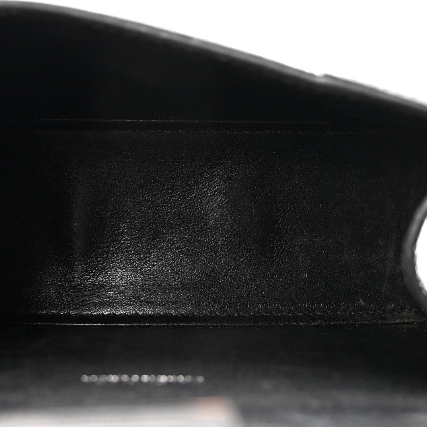 Balenciaga Shiny Calfskin Monochrome Crocodile Embossed Hourglass Top Handle Bag XS Black 5 of 9