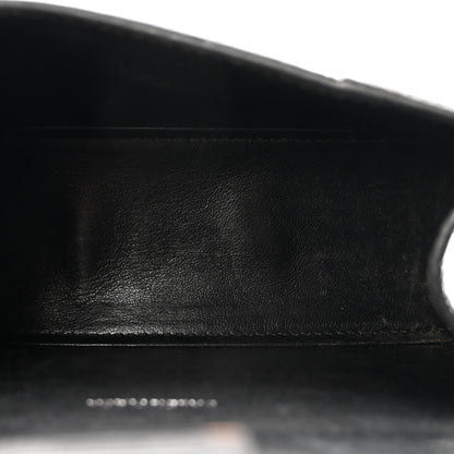 Balenciaga Shiny Calfskin Monochrome Crocodile Embossed Hourglass Top Handle Bag XS Black 5 of 9