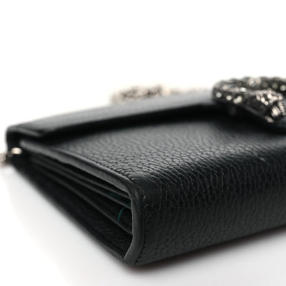 Gucci Calfskin Mini Dionysus Chain Wallet Black 9 of 13