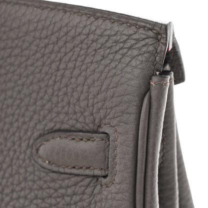 Hermes Togo Horseshoe Birkin 25 Etain Rose Extreme 13 of 14