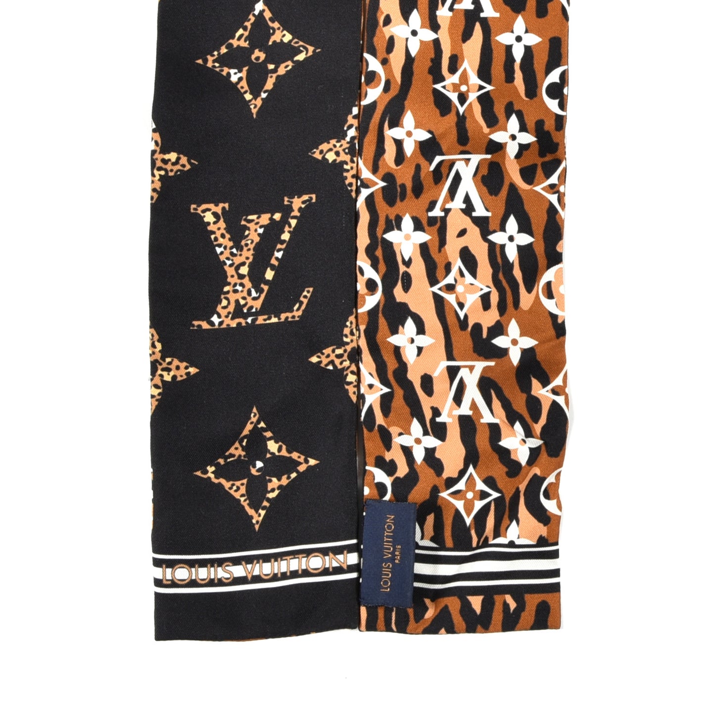 Silk Monogram Giant Jungle Bandeau Black