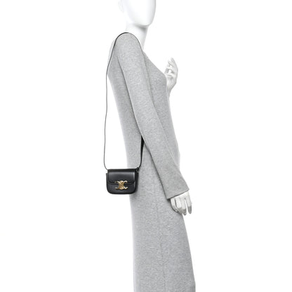Celine Shiny Calfskin Mini Triomphe Black 2 of 10