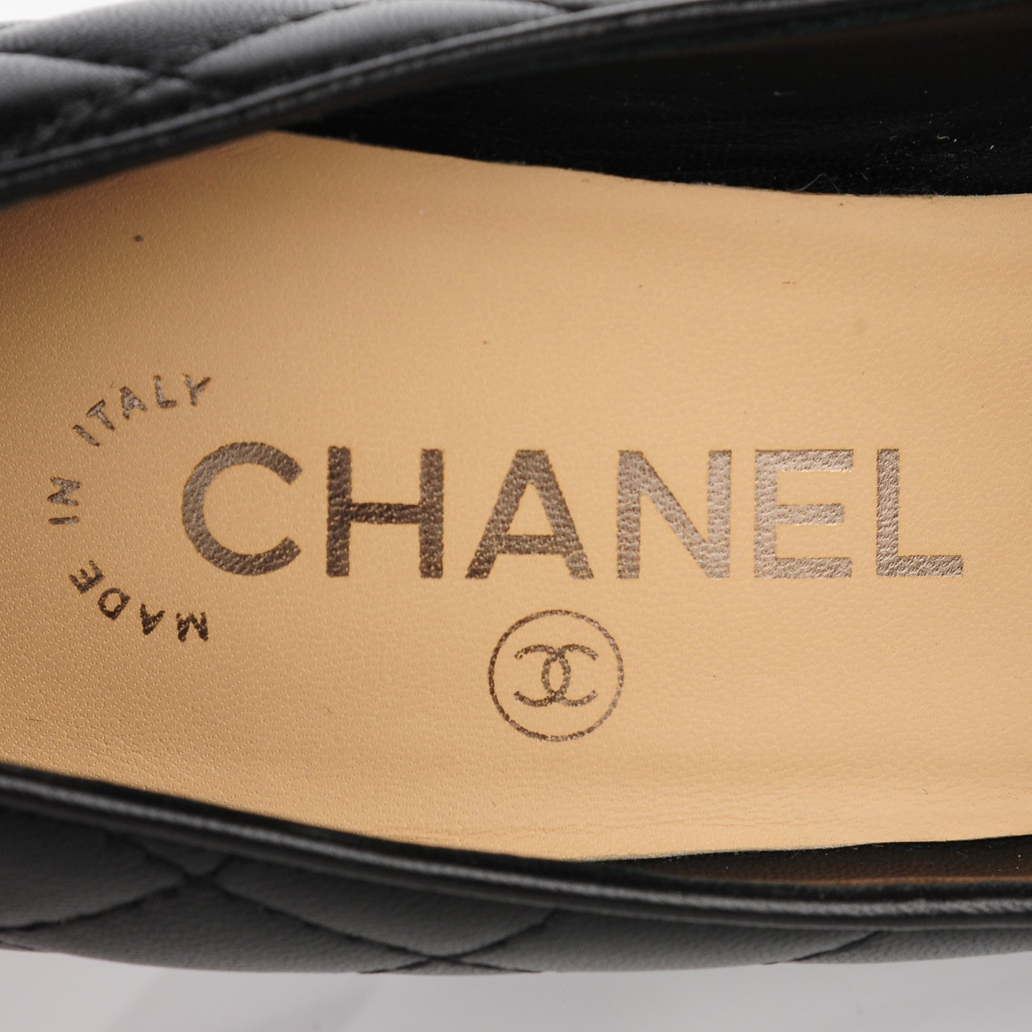 Chanel Lambskin Quilted CC Cap Toe Pumps 37 Black 7 of 8