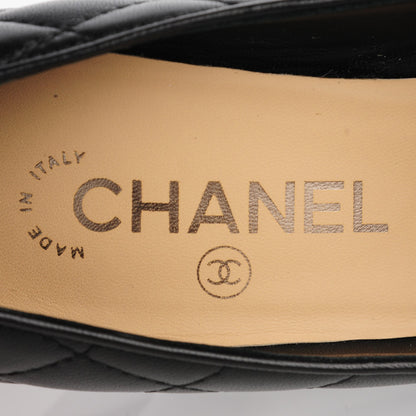 Chanel Lambskin Quilted CC Cap Toe Pumps 37 Black 7 of 8