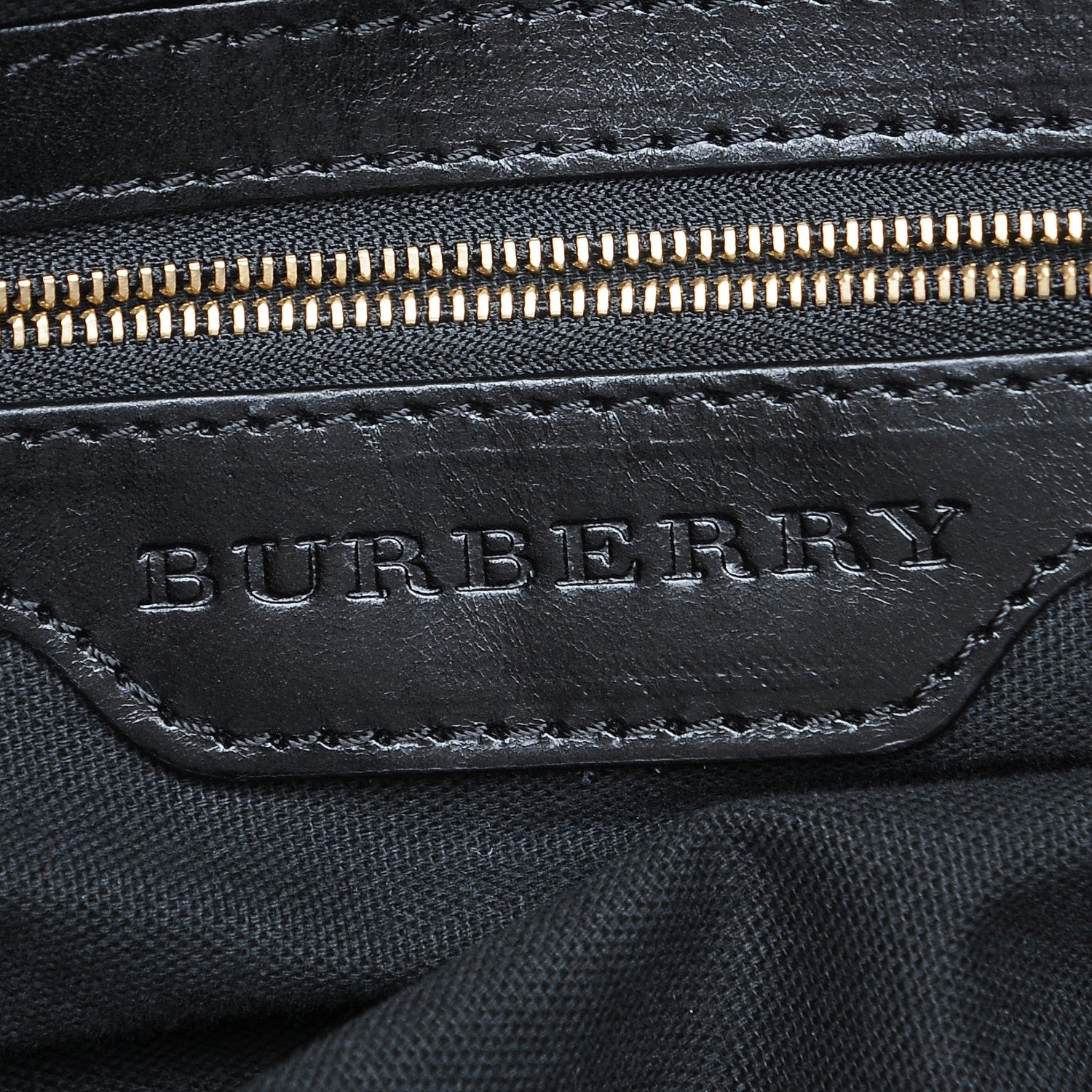 Burberry House Check Bridle Calfskin Medium Gosford Hobo Black 7 of 9