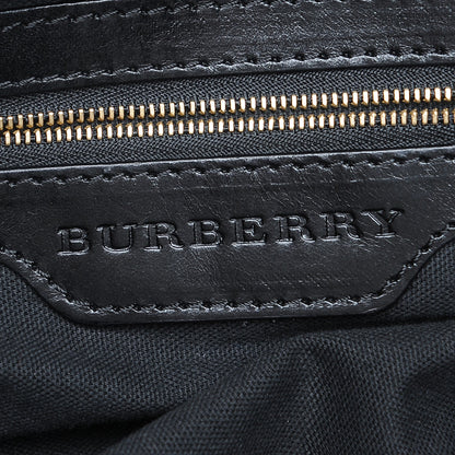 Burberry House Check Bridle Calfskin Medium Gosford Hobo Black 7 of 9