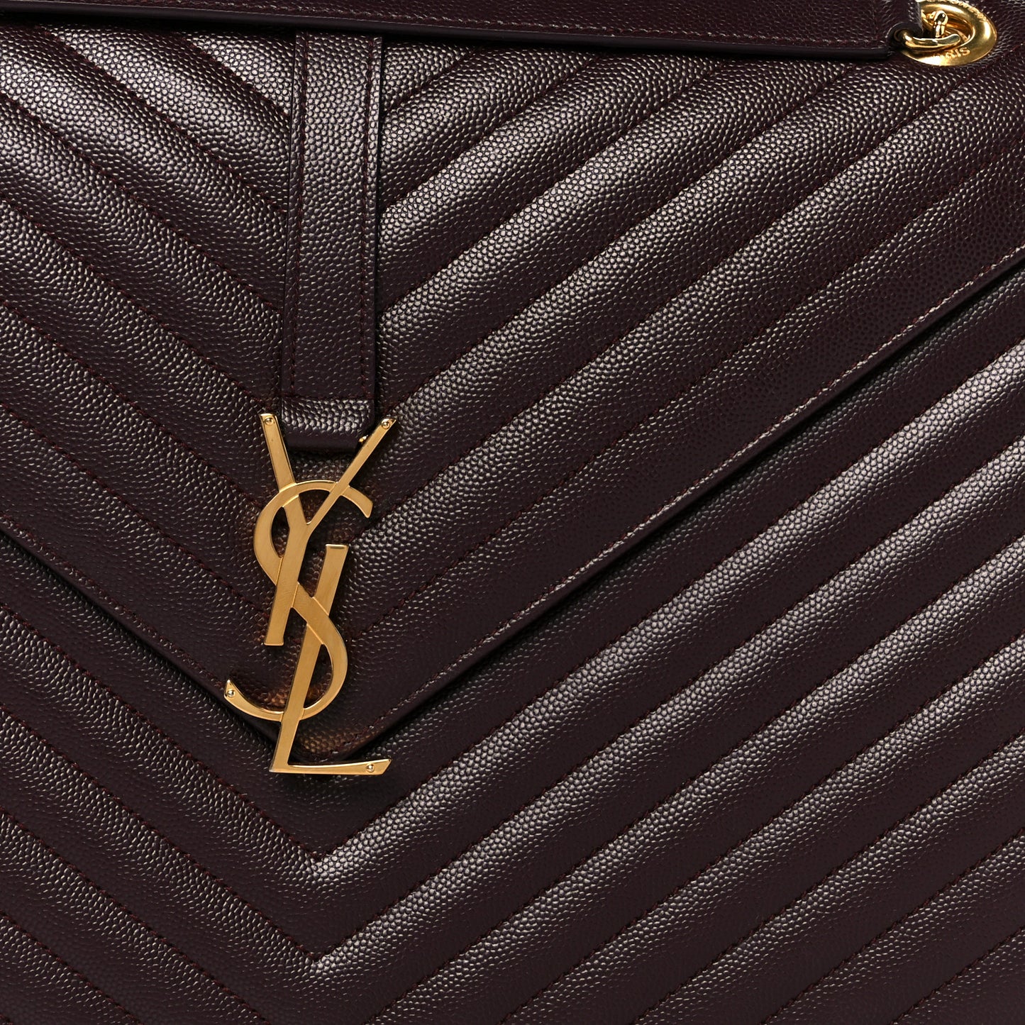 Grain De Poudre Matelasse Chevron Large Monogram Satchel Amaranto