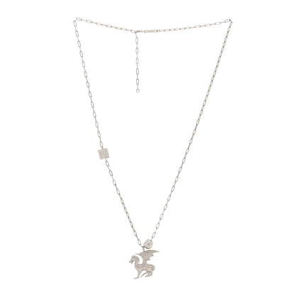 Hermes Palladium Talismans Dragon Aile Pendant Necklace 3 of 5