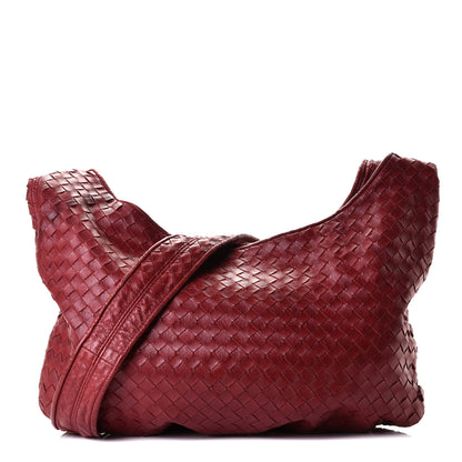 Bottega Veneta Nappa Intrecciato Shoulder Bag Bordeaux 1 of 4