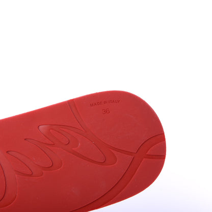 Christian Louboutin Rubber Spike Loubi Donna Flip Flop 36 White 6 of 7