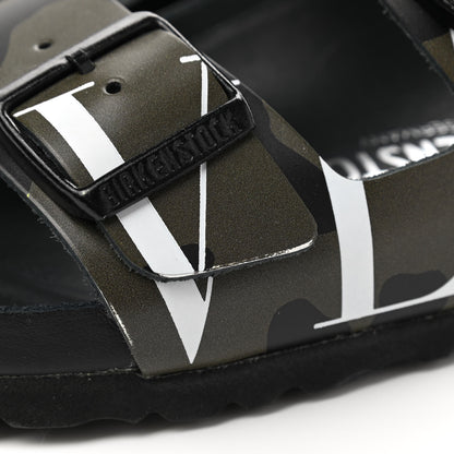 Valentino Garavani X BIRKENSTOCK Calfskin VLTN Arizona Slide Sandals 39 Army Green Lime 8 of 8