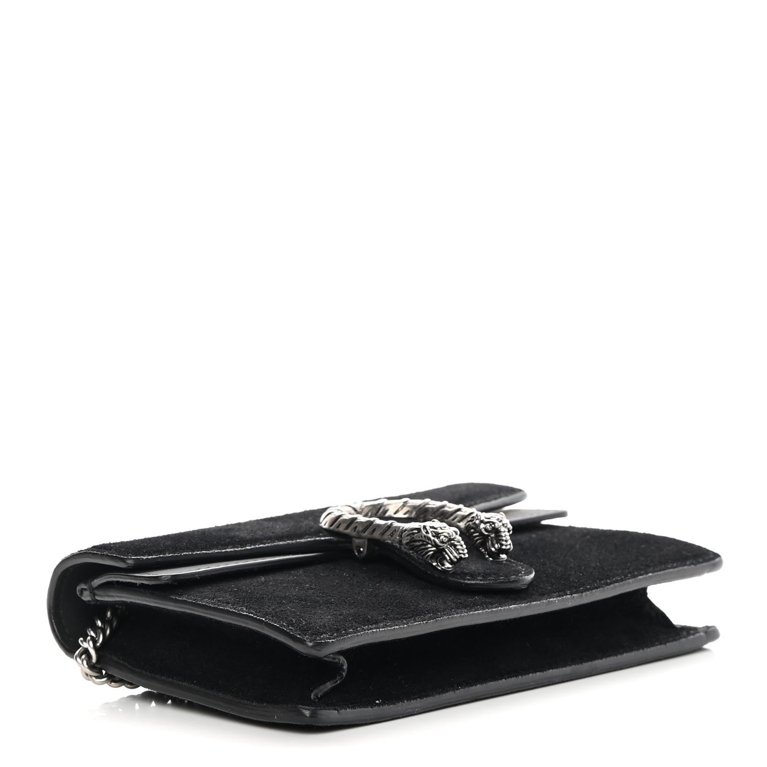 Gucci Suede Super Mini Dionysus Shoulder Bag Black 3 of 11