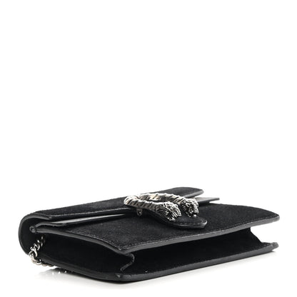 Gucci Suede Super Mini Dionysus Shoulder Bag Black 3 of 11