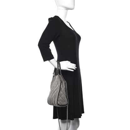 Stella McCartney Shaggy Deer Quilted Mini Falabella Tote Grey 2 of 12