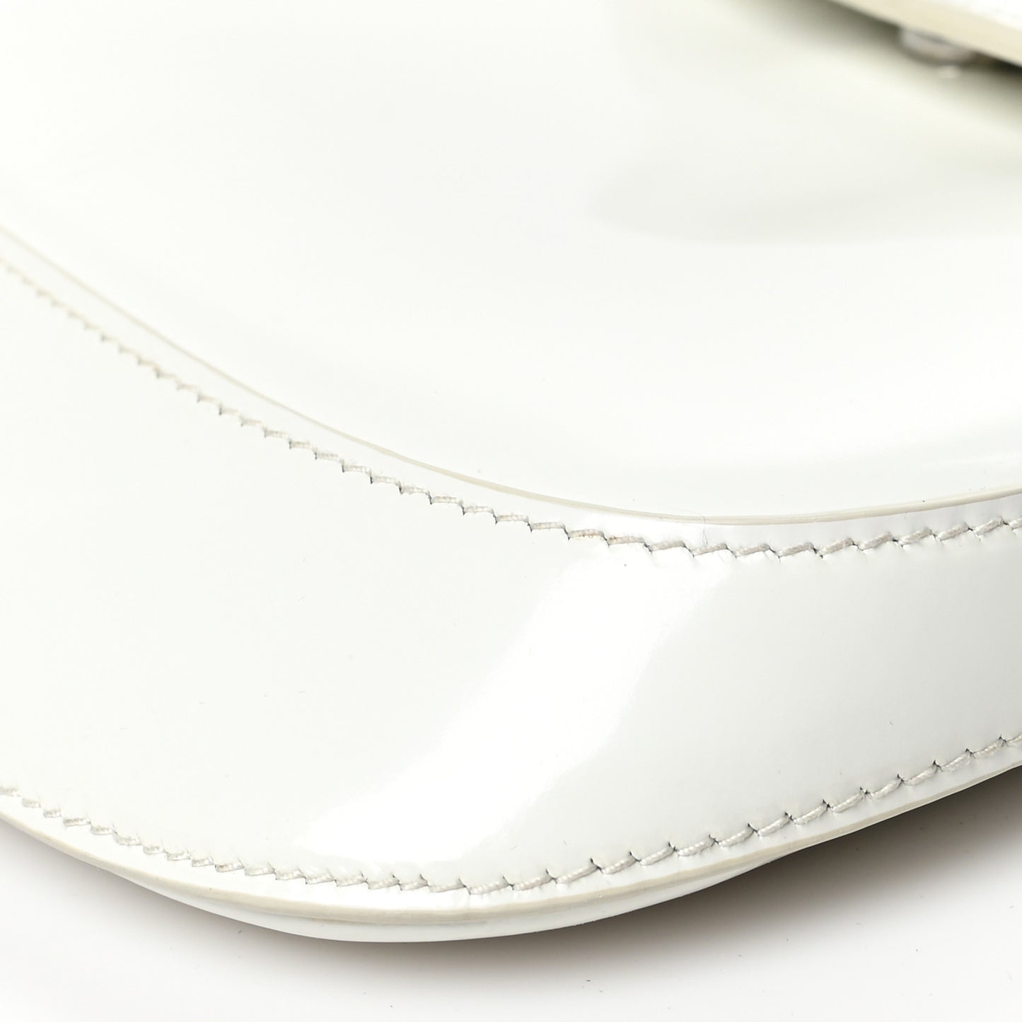 Spazzolato Mini Cleo Flap Adjustable Strap Shoulder Bag White