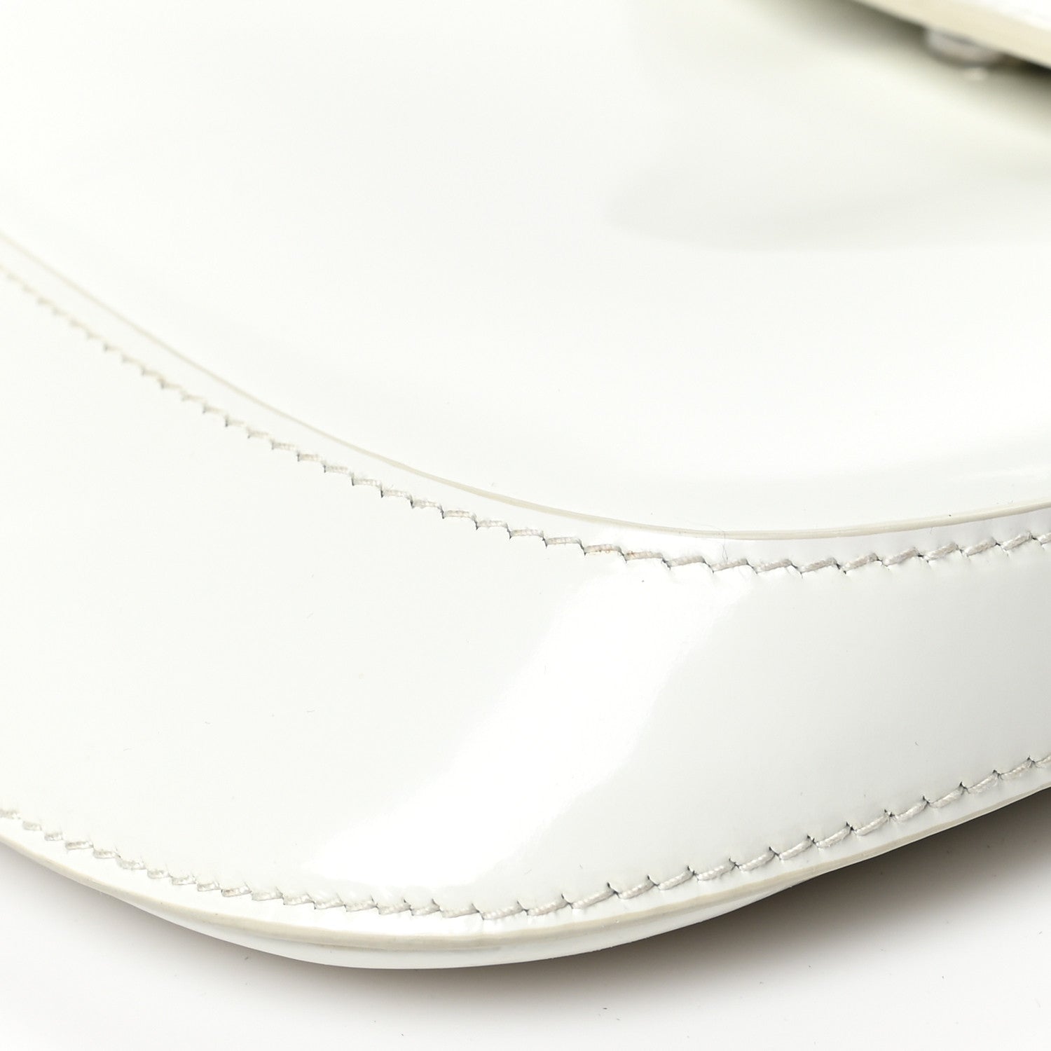 Prada Spazzolato Mini Cleo Flap Adjustable Strap Shoulder Bag White 8 of 11