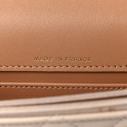 Chanel Lambskin Quilted Flap Phone Holder With Chain Beige Brown 7 of 11