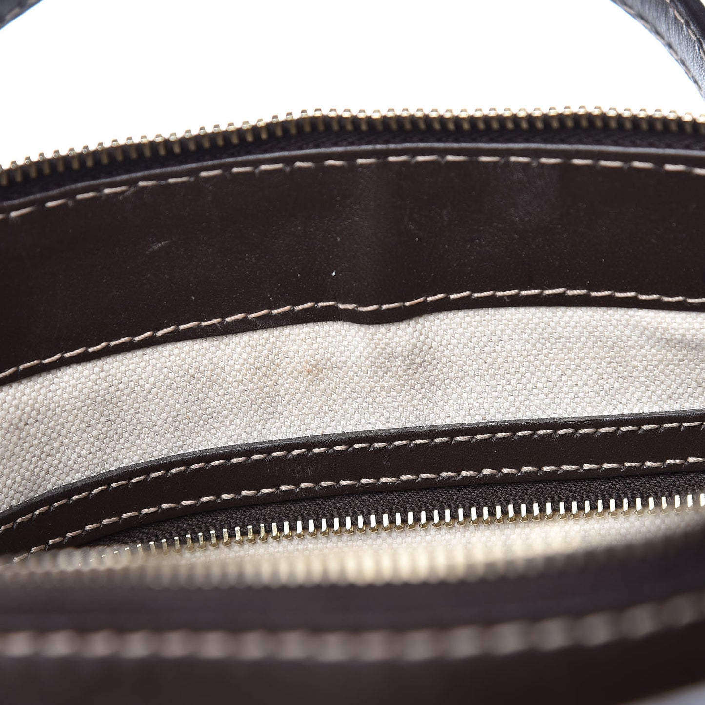 Monogram Web Mayfair Top Handle Satchel Dark Brown