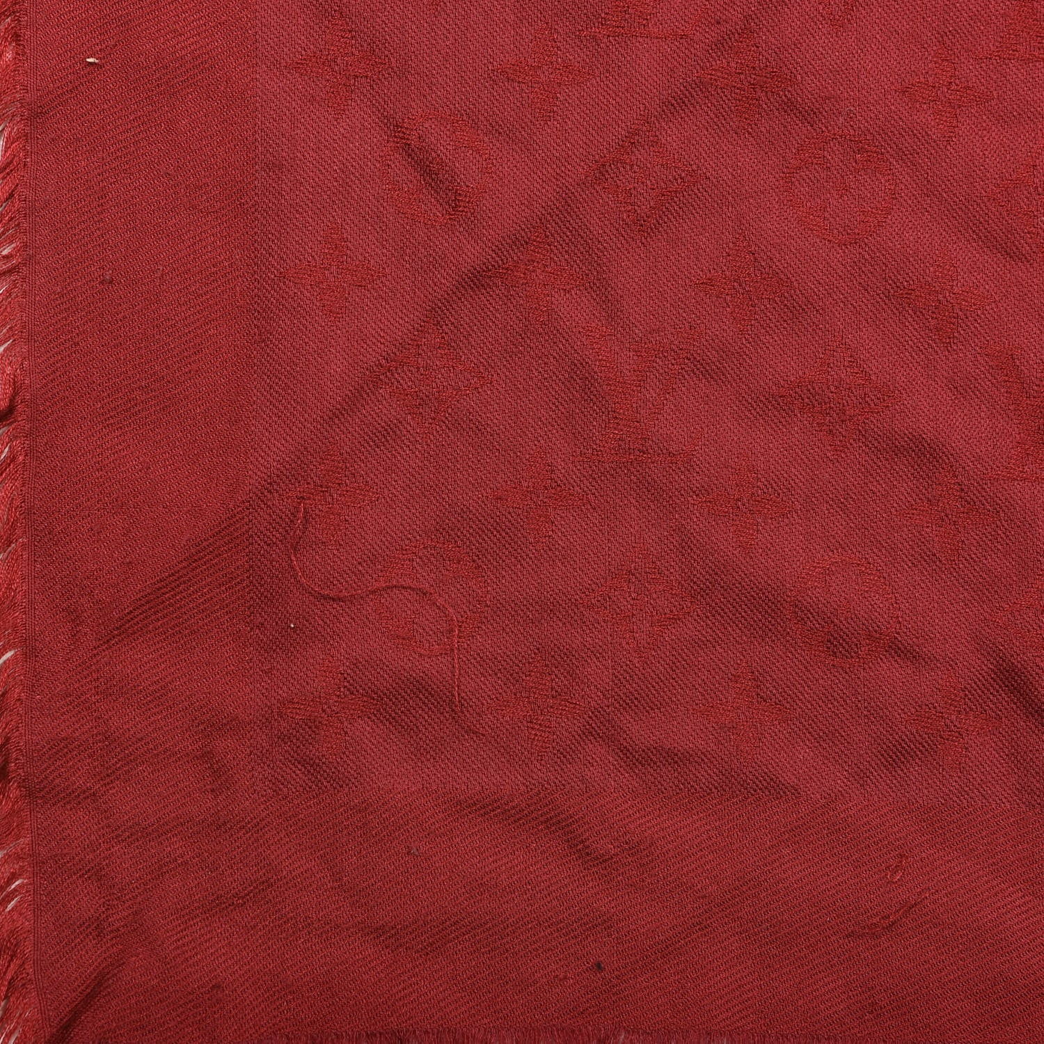 Louis Vuitton Silk Wool Monogram Shawl Pomme D'Amour 4 of 4