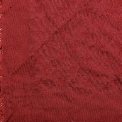 Louis Vuitton Silk Wool Monogram Shawl Pomme D'Amour 4 of 4