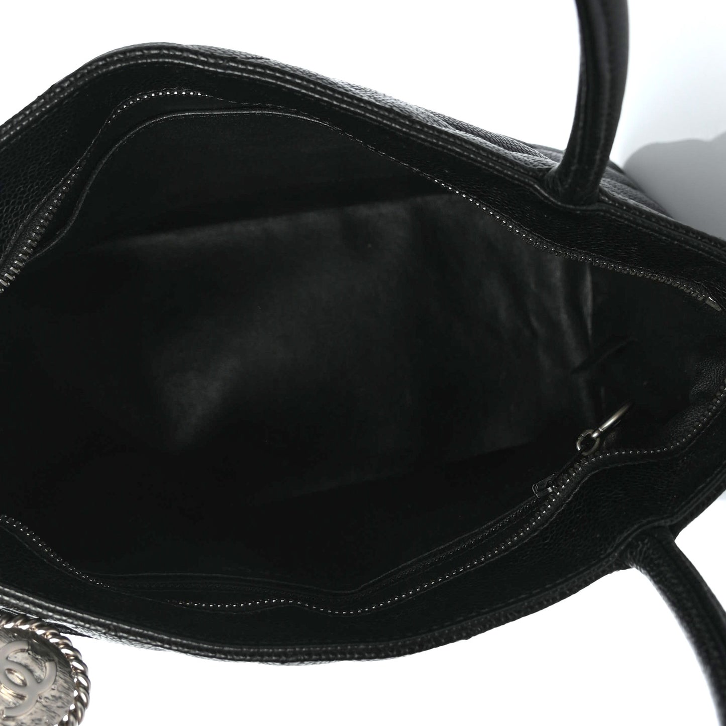 Caviar Quilted Medallion Tote Black