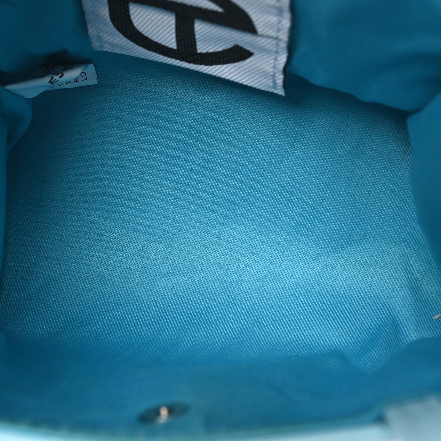 Vegan Leather Small Shopping Bag Pool Blue