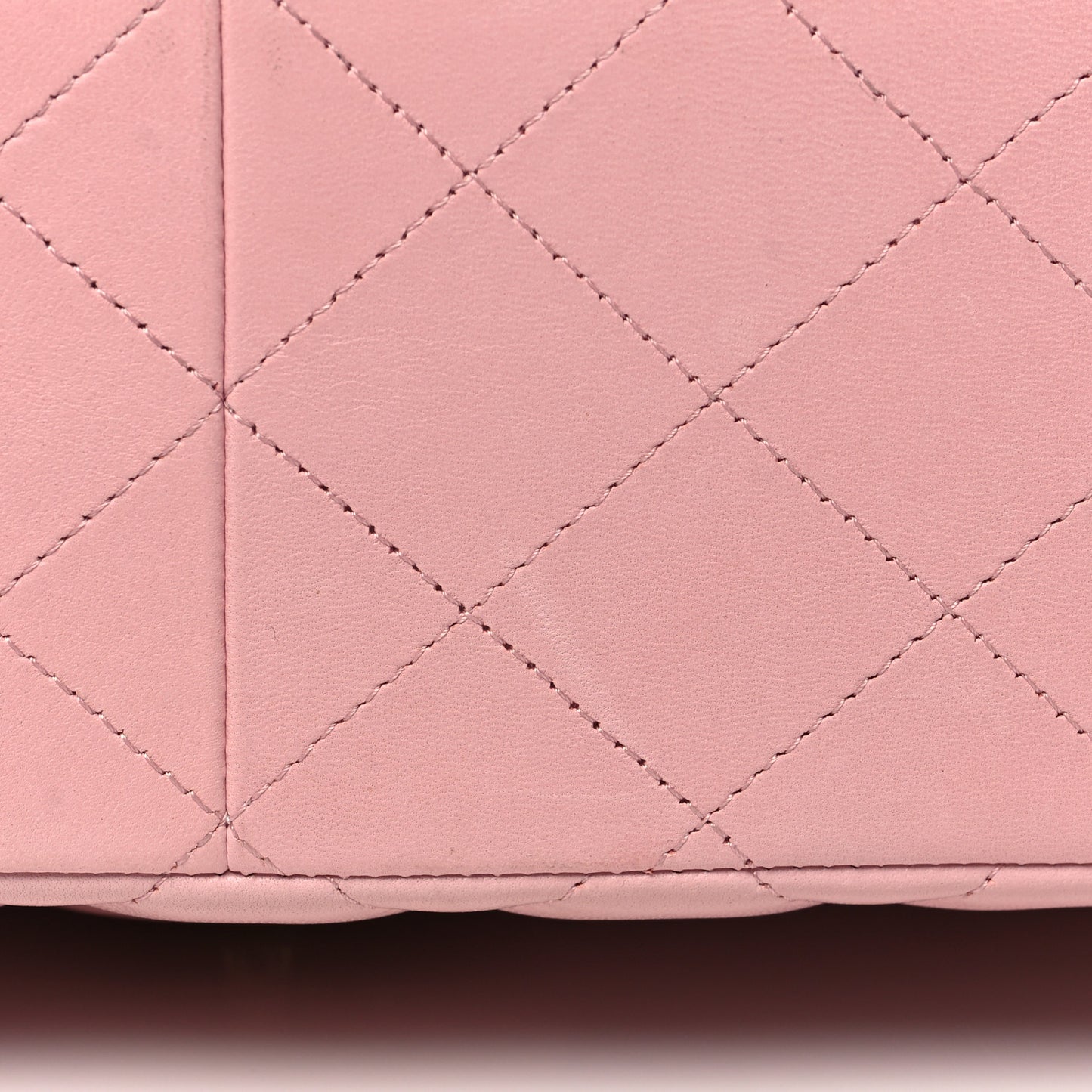 Lambskin Quilted Jumbo Double Flap Light Pink