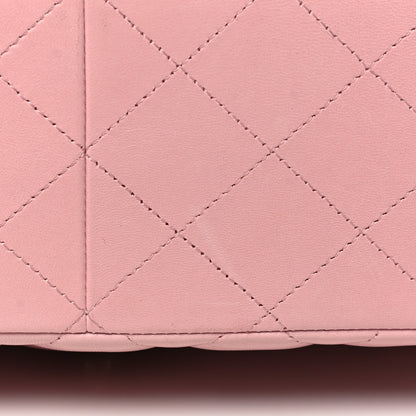 Chanel Lambskin Quilted Jumbo Double Flap Light Pink 11 of 11